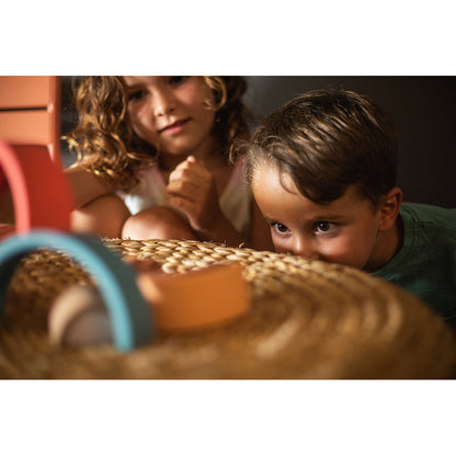 Little L, Babyleksaker i silikon, Regnbåge - Bruna och gröna nyanser