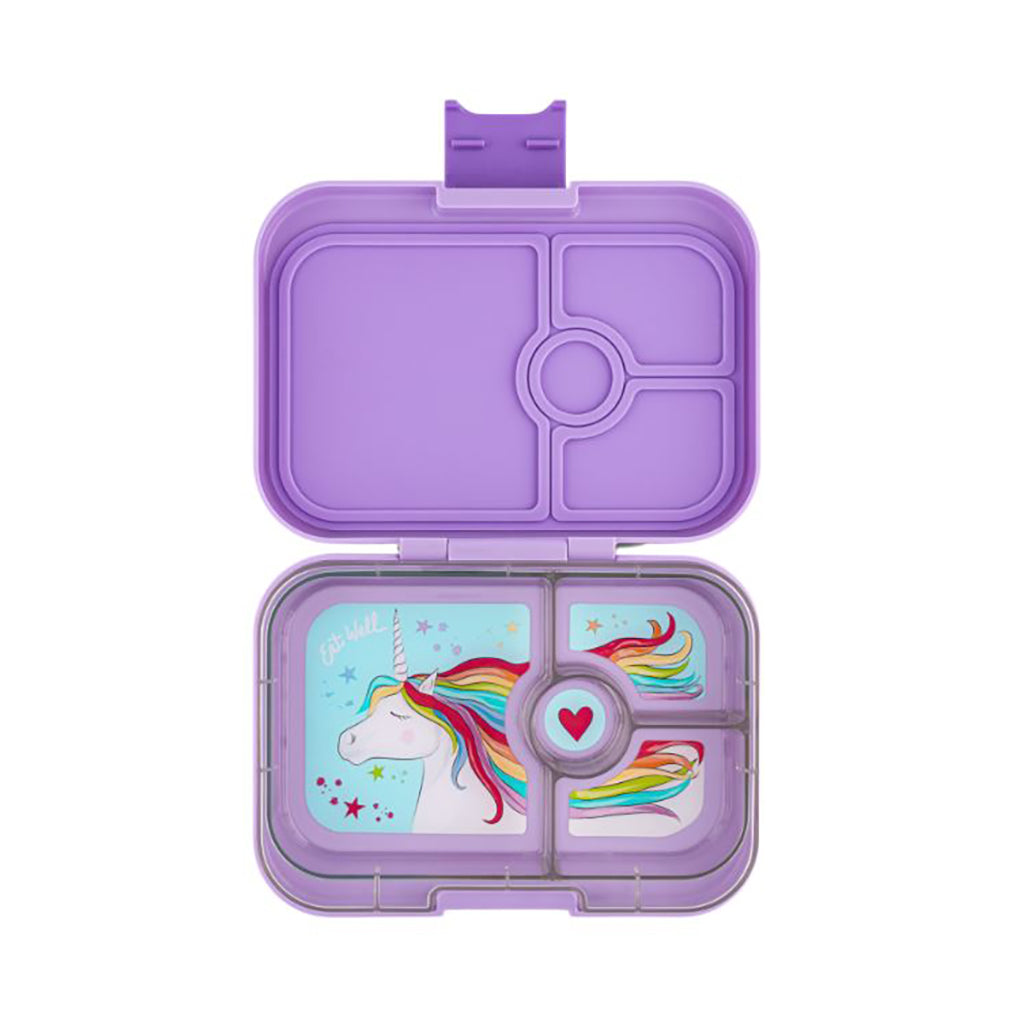 Yumbox madkasse m. 4 rum, Panino, Enhjørning - Lavendel
