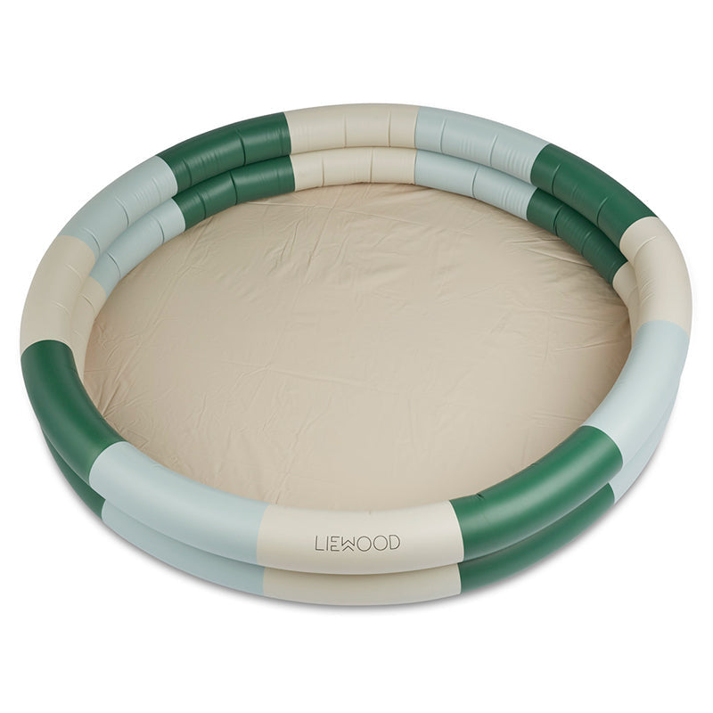 Liewood Savannah pool, Ø: 150 cm - Stripe garden green/Sandy/dove blue