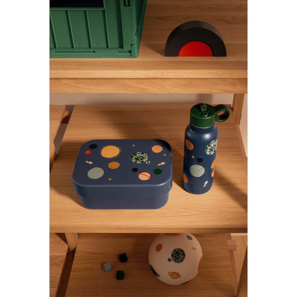 Liewood Falk vattenflaska, termosflaska 350 ml - Universe / Classic navy