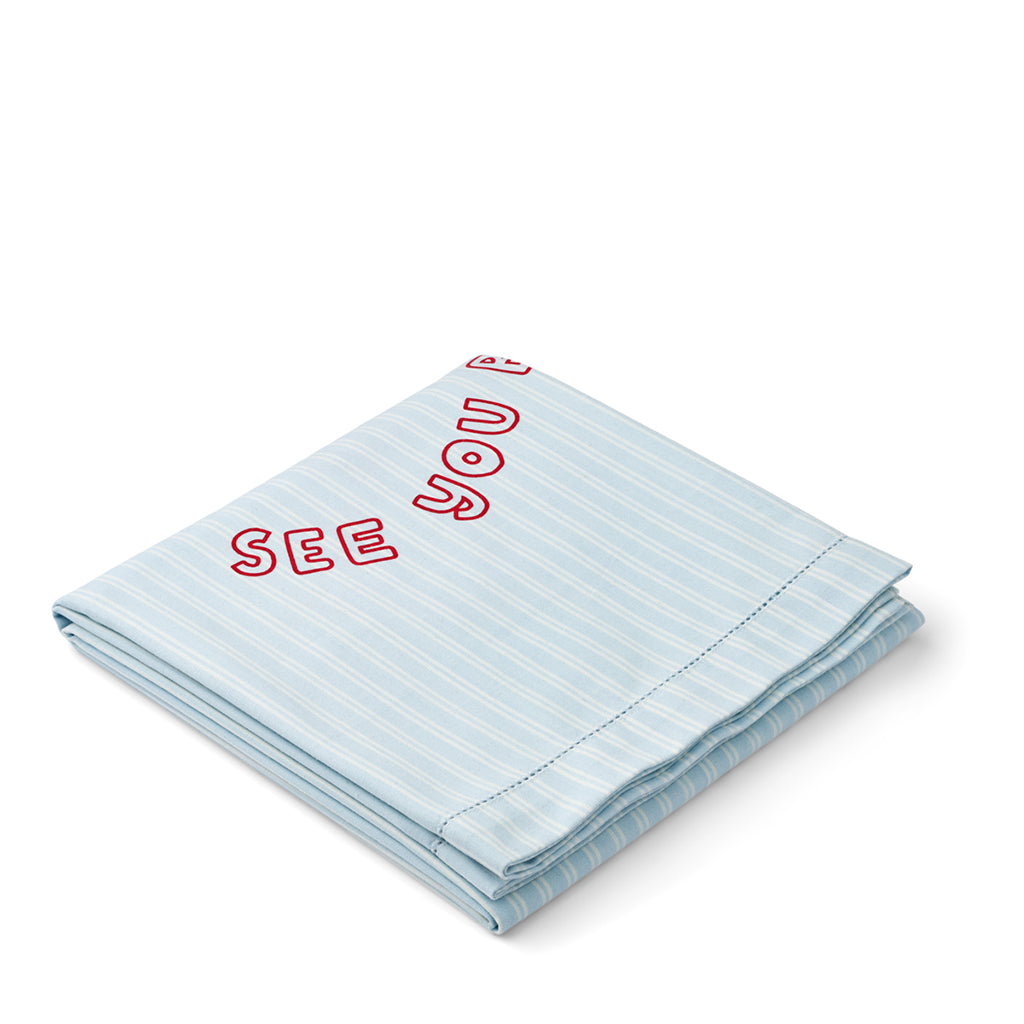 Liewood Paige strandhandduk, Stripe Pure Sky / Creme de la Creme