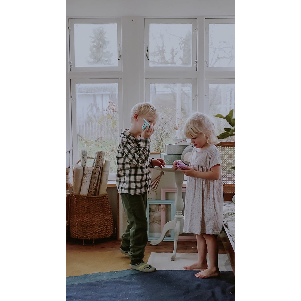 Lalarma walkie talkie för barn, rosa