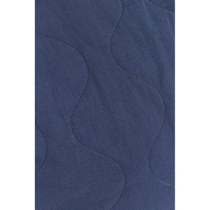 Nobodinoz kviltad rund sittpuff, Landscape – Cobalt