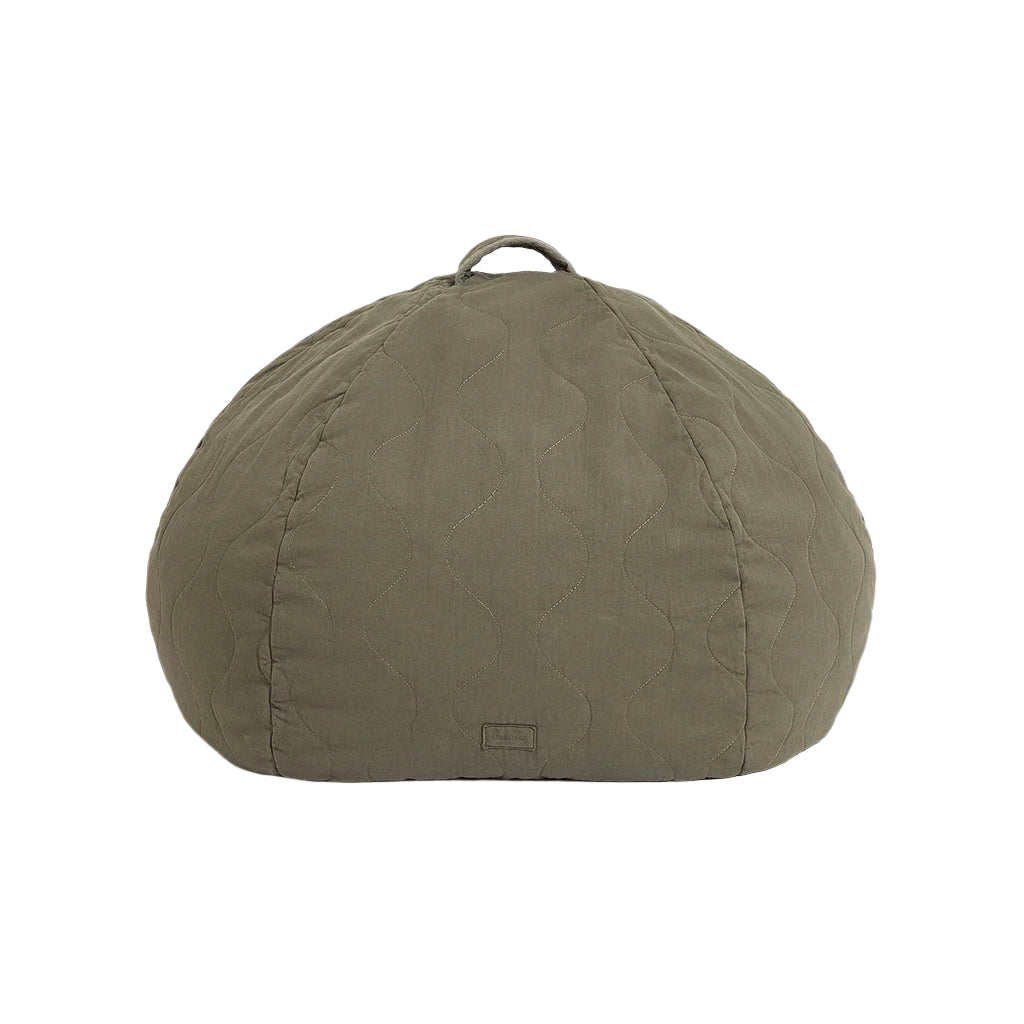 Nobodinoz quiltad rund sittpuff, Landscape - Vetiver