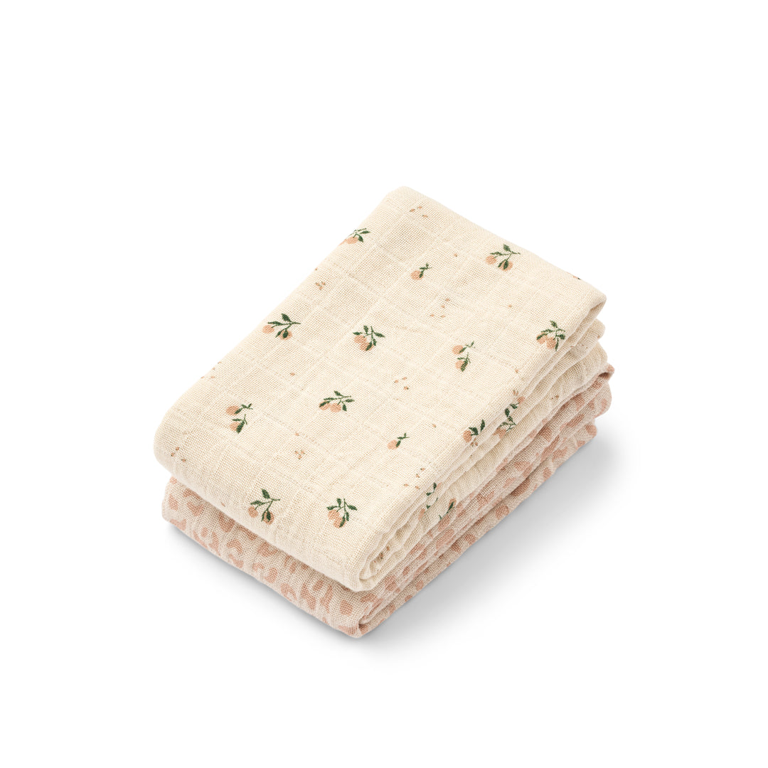 Liewood Lewis Muslinfilt 2-pack – Mini leo / Mini peach Mix