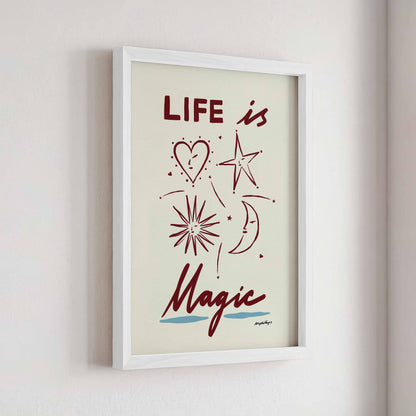 Nephthys Illustrated affisch, Life is Magic – A4