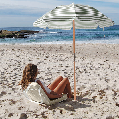 Sunnylife Luxe strandparasol, UP50+ faktor – Seagrass stripe