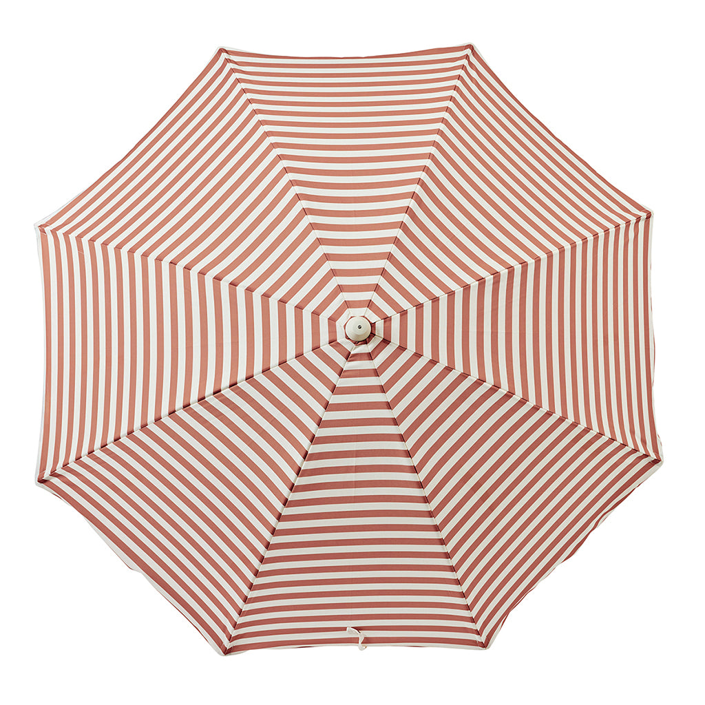 Sunnylife Luxe strandparasol, UP50+ faktor – Tierra clay stripe