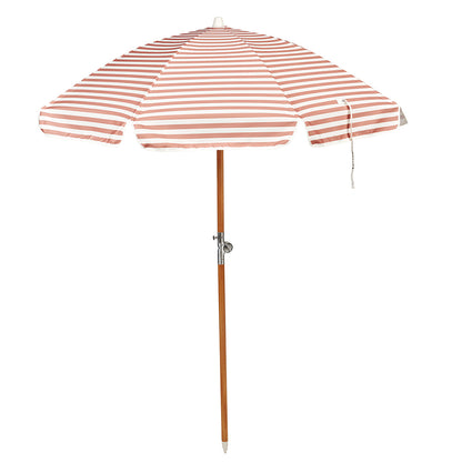 Sunnylife Luxe strandparasol, UP50+ faktor - Tierra clay stripe