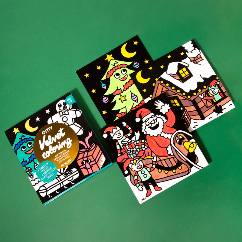 Omy målarbok, motiv i velour - Ho, Ho, Ho