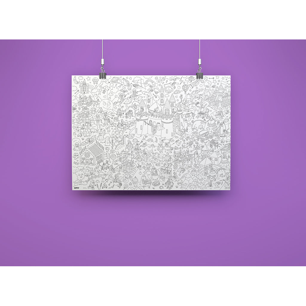 Omy stor affisch för färgläggning, 70 x 100 cm - Magic