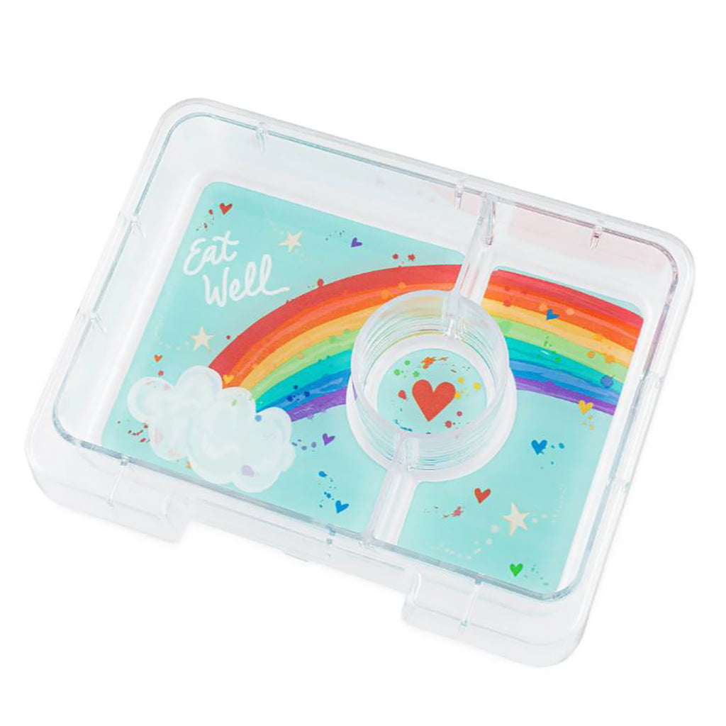 Yumbox matlåda med 3 fack, Snack - Miami Aqua / Rainbow