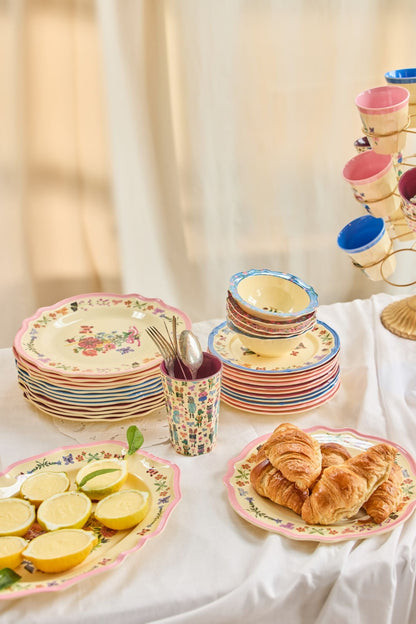 Rice melamin, Liten Vintage Serveringsfat, Rosa - Nathalie Lété Print