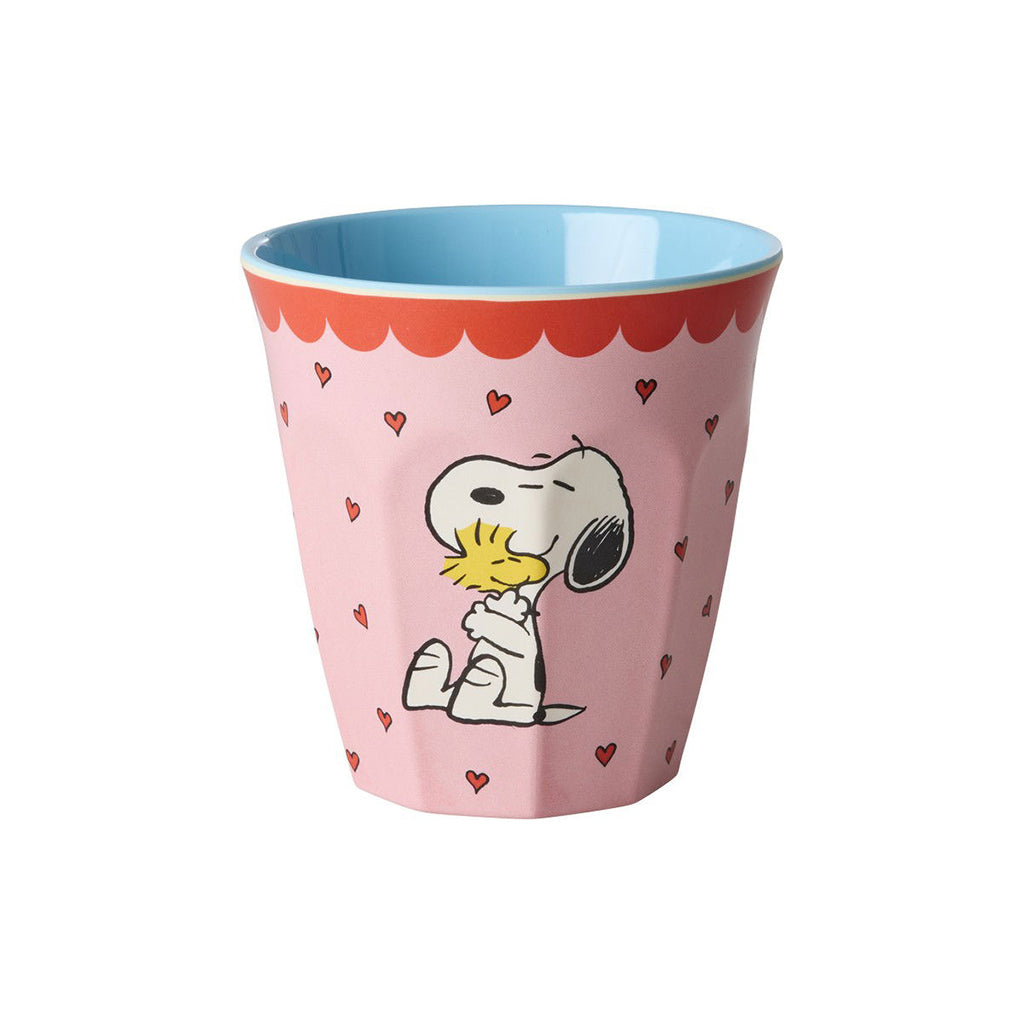 Rice melamin børnekop, Medium, Snoopy - Pink