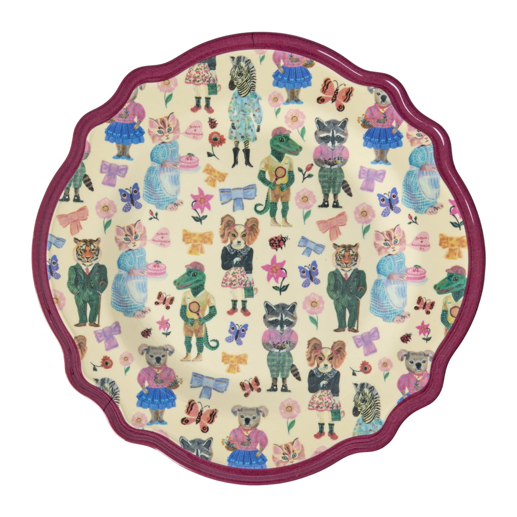 Rice melamin, Vintage Middagstallrik, Bordeaux - Nathalie Lété Print