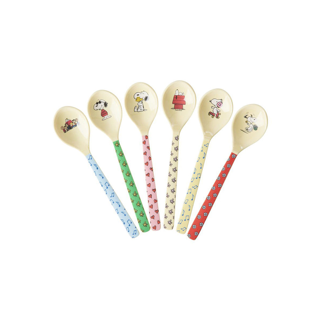 Rice melamin ske, Snoopy, 6 stk - 14.5 cm