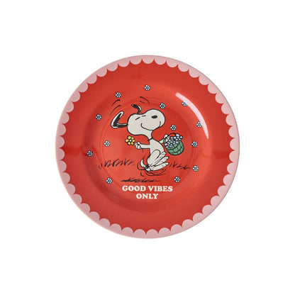 Rice melamin, sidetallerken, Snoopy - Red