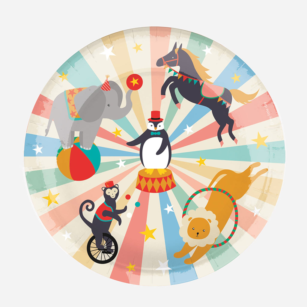 My Little Day papptallrikar, 8 st. Cirkus