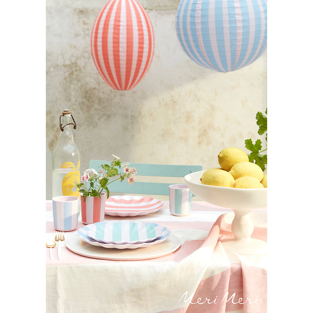 Meri Meri papperslanternor, Stripy lanterns, 3-pack - UTAN LJUSKÄLLA