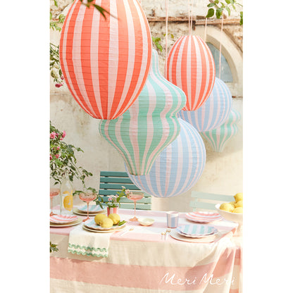Meri Meri papperslanternor, Stripy lanterns, 3-pack - UTAN LJUSKÄLLA