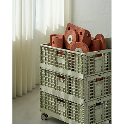 Modu Förvaringslåda, Extra stor hopfällbar/stapelbar låda - Dusty Green