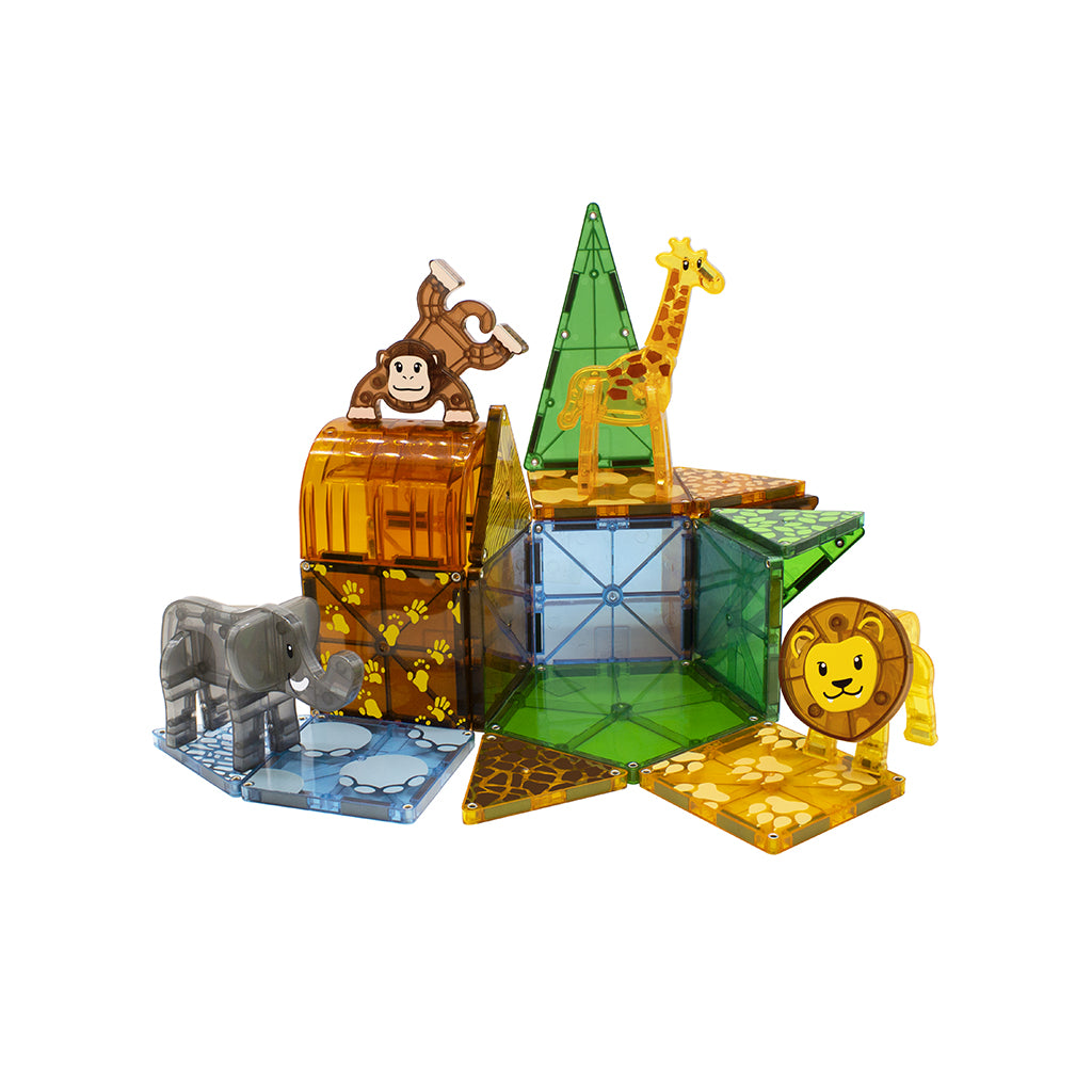 Magna-Tiles Safari Animals, Magnetiskt byggset med 25 delar