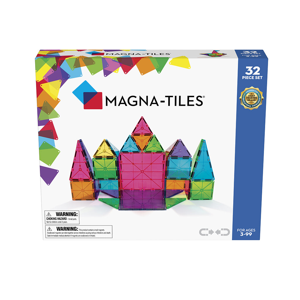 Magna-Tiles Clear Colours, Magnetiskt byggset med 32 delar