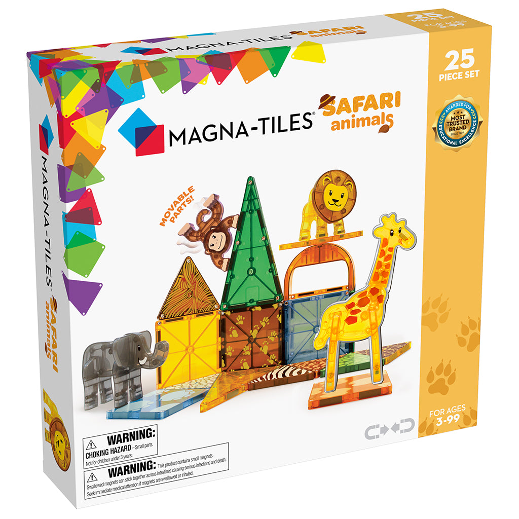 Magna-Tiles Safari Animals, Magnetiskt byggset med 25 delar