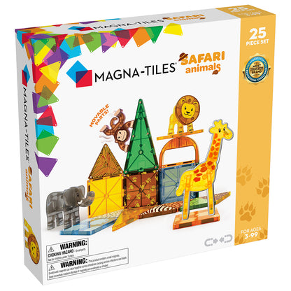 Magna-Tiles Safari Animals, Magnetiskt byggset med 25 delar