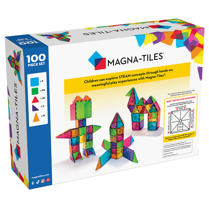 Magna-Tiles Clear Colours, Magnetiskt byggset med 100 delar