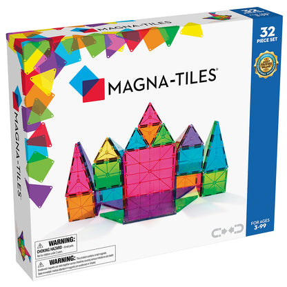 Magna-Tiles Clear Colours, Magnetiskt byggset med 32 delar