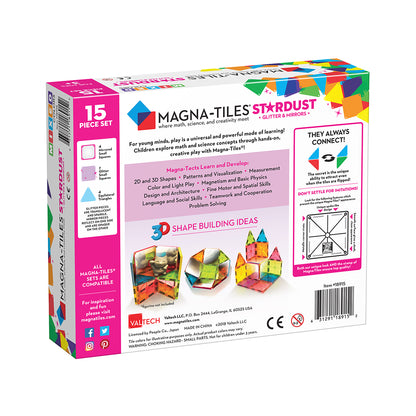 Magna-Tiles Stardust, Magnetiskt byggset med 15 delar