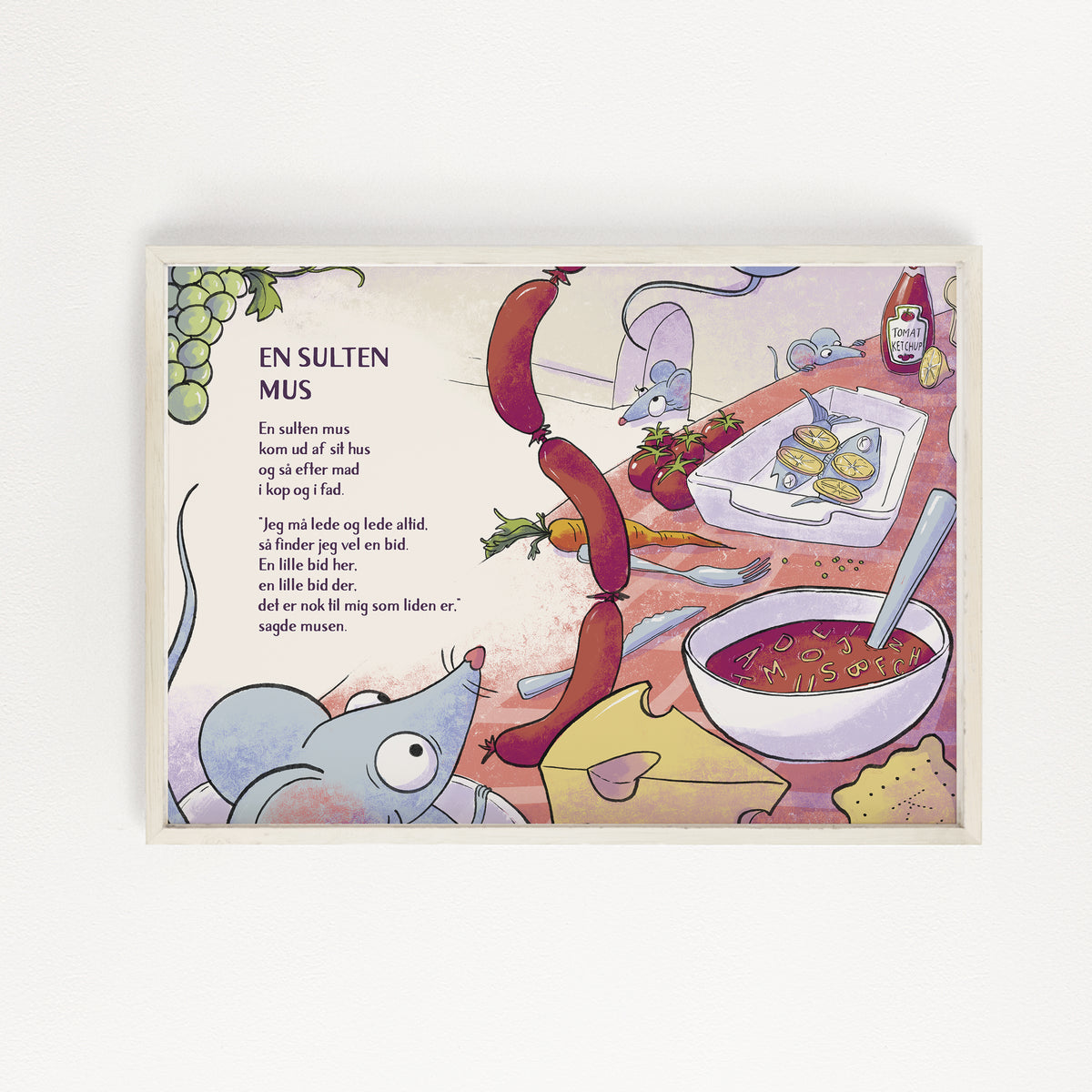 Onion Skin poster, En hungrig mus - 30 x 40 cm