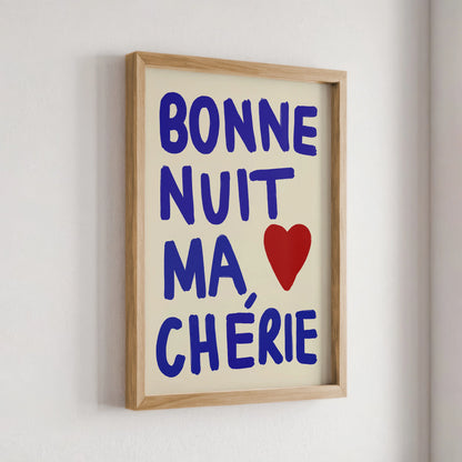 Nephthys Illustrerad affisch, Bonne Nuit ma Chérie - A4