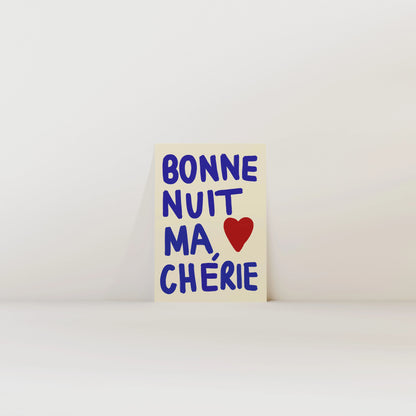 Nephthys Illustrerad affisch, Bonne Nuit ma Chérie - A4