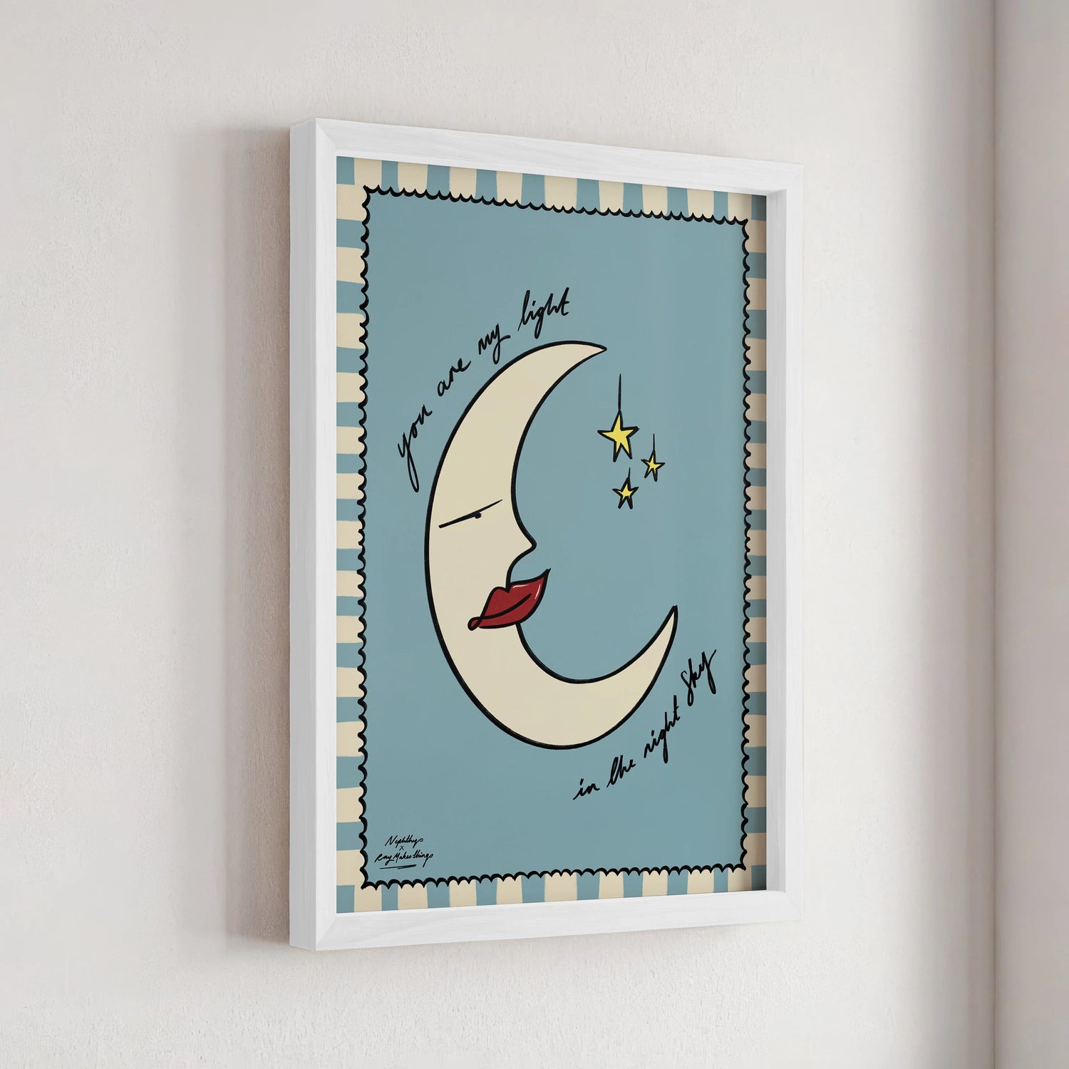 Nephthys Illustrated affisch, You are my light in the night sky - A4