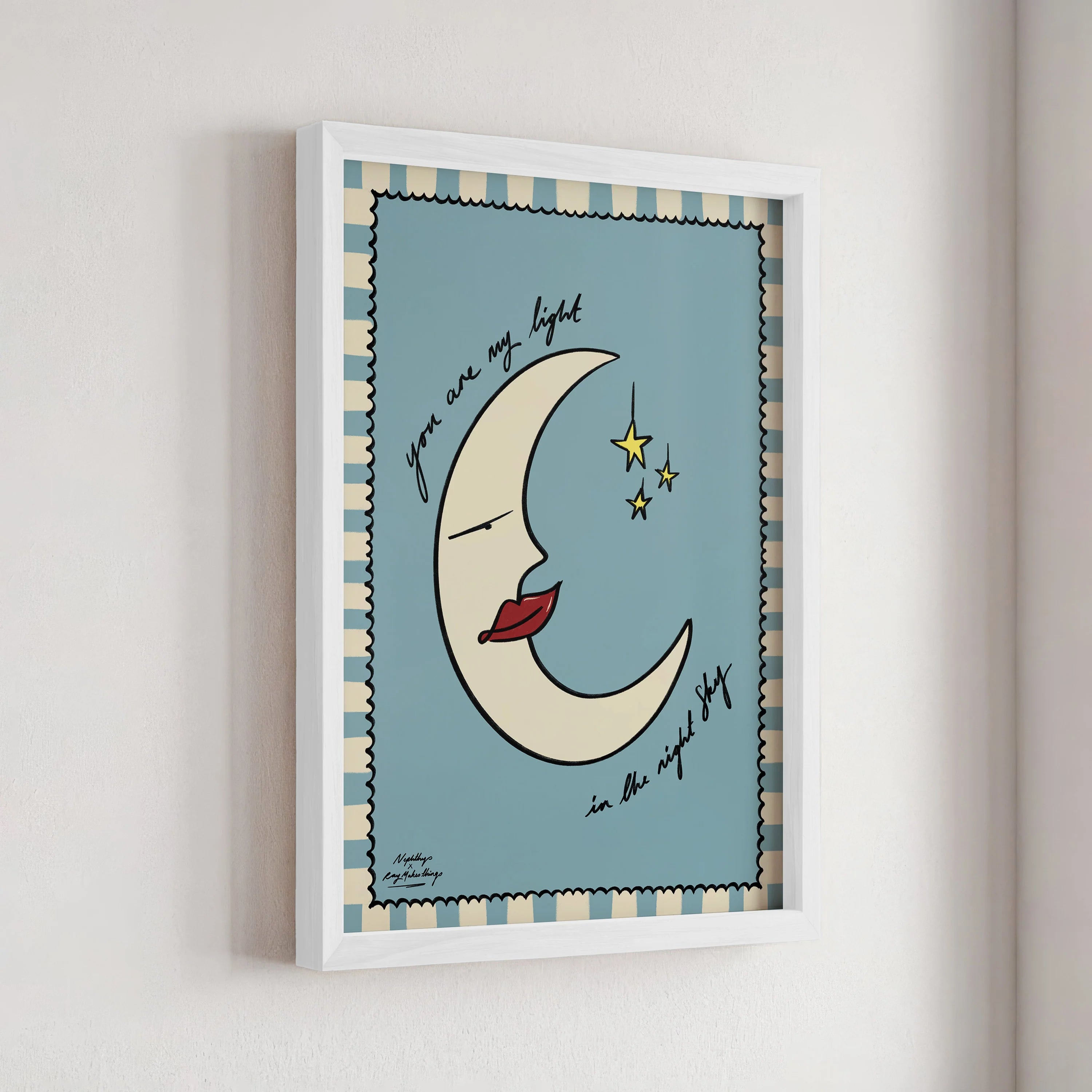 Nephthys Illustrated affisch, You are my light in the night sky - A4