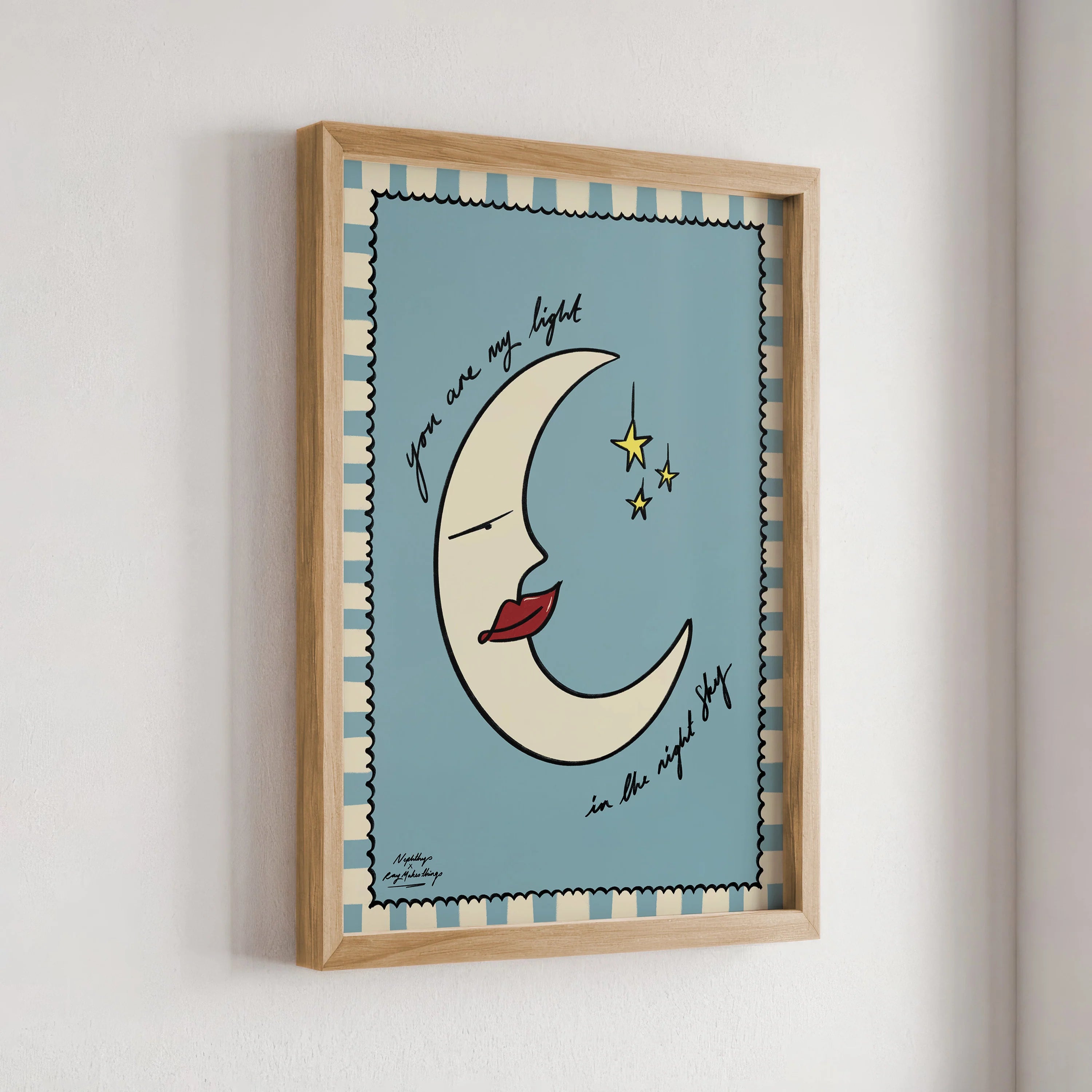 Nephthys Illustrated affisch, You are my light in the night sky - A4