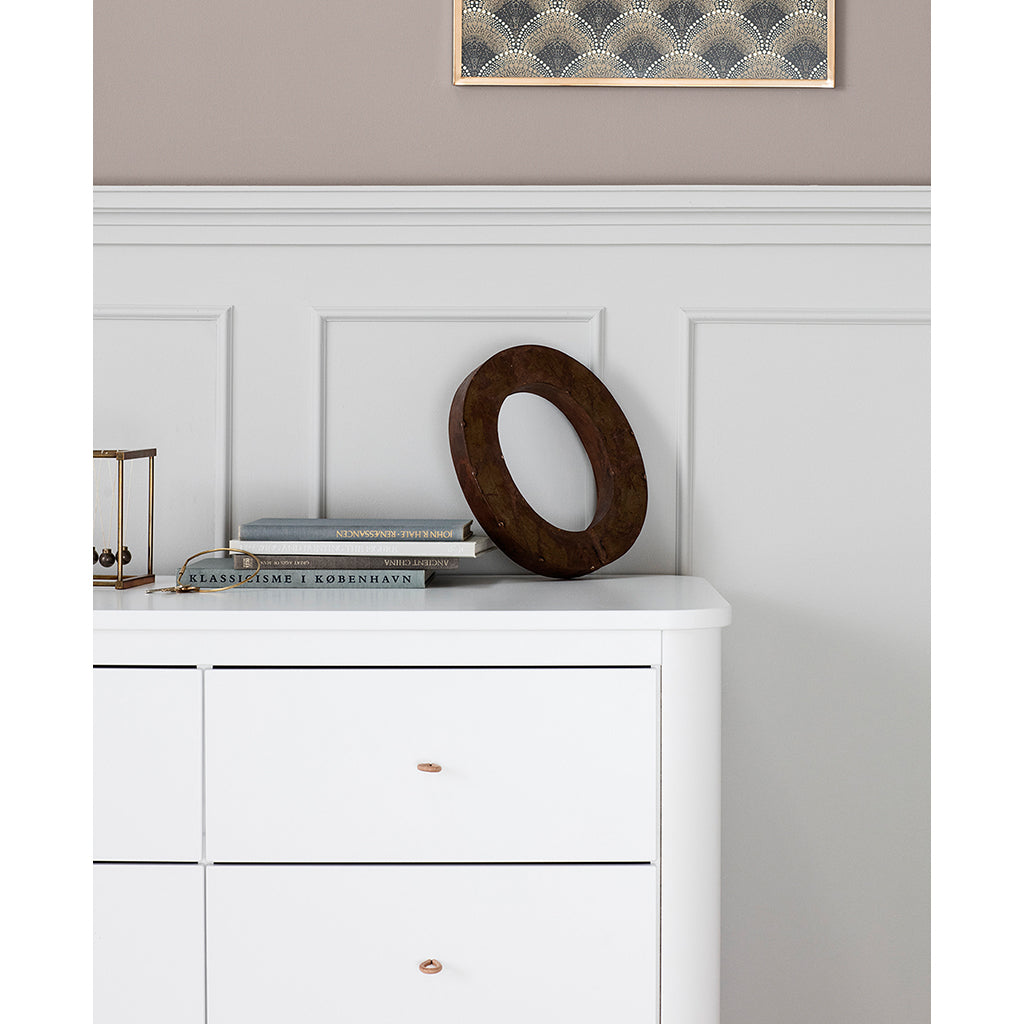 Oliver Furniture Wood byrå med 6 lådor - vit