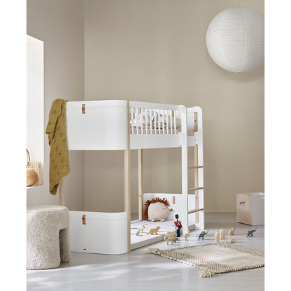 Oliver Furniture, Wood Mini+ halvhög säng - vit/ek