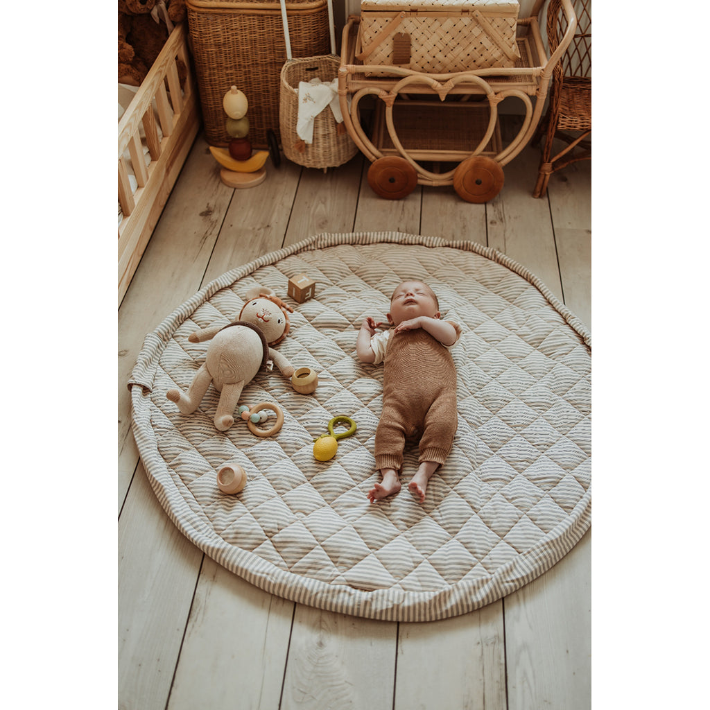 Play&amp;Go Två-i-en babytäcke, ekologiskt – Stripes blue