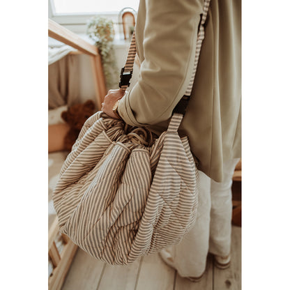 Play&amp;Go Två-i-en babytäcke, ekologiskt – Stripes blue