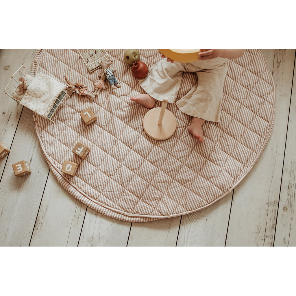 Play&amp;Go Två-i-en babytäcke, ekologiskt – Stripes brown