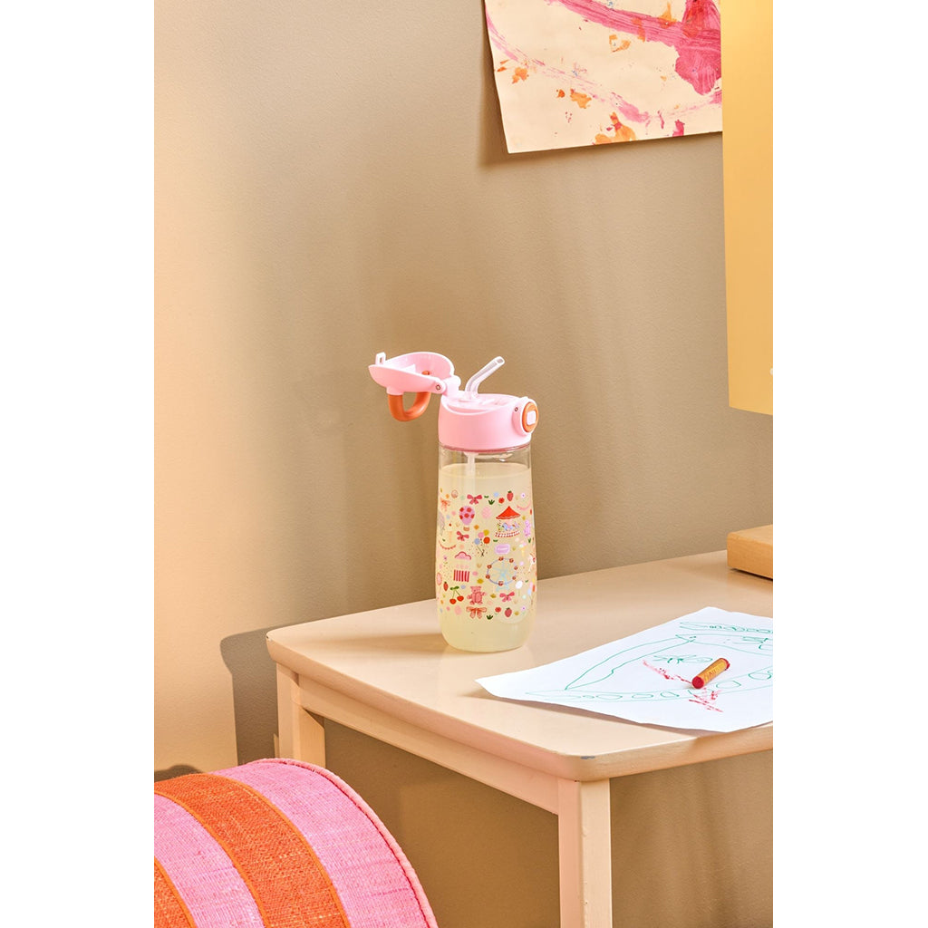 Rice Plast dricksflaska, Fun fair pink