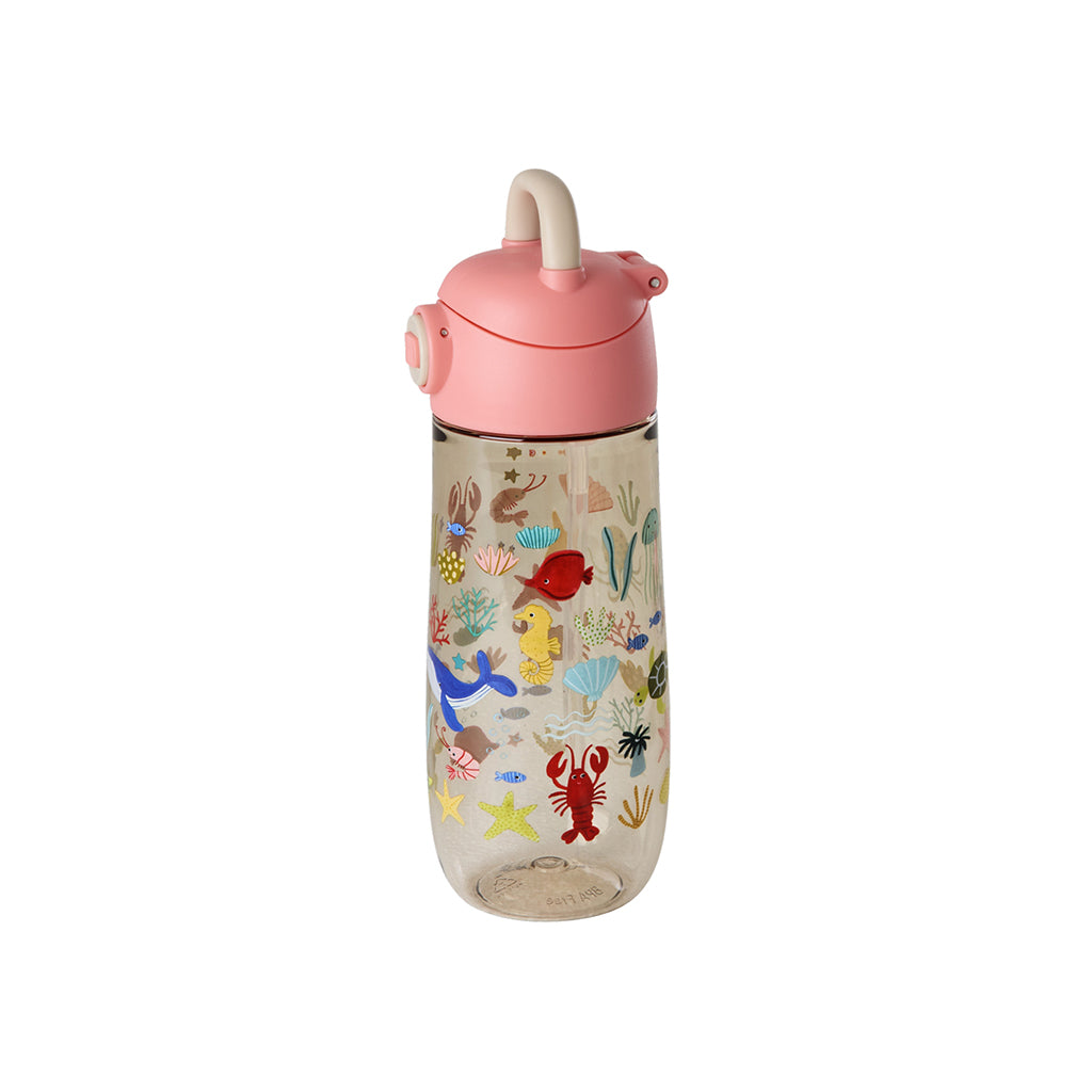 Rice dricksflaska i tritan, 550 ml - Coral ocean print