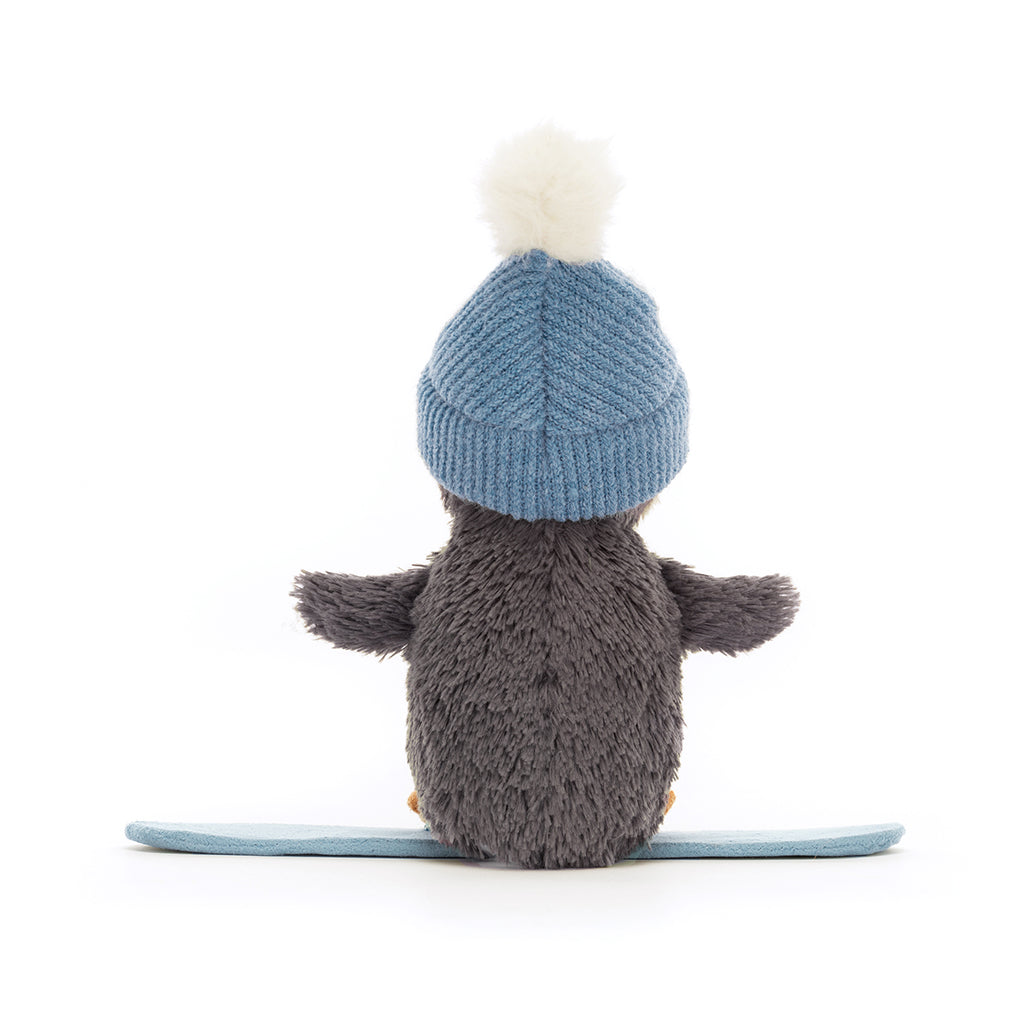 Jellycat gosedjur, Peanut pingvin på snowboard – 12 cm