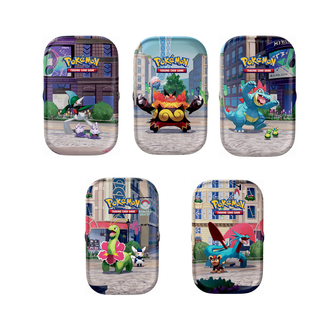 Pokémon Poke Mini Tin June REL, samlingslåda med boosterpaket - ass.