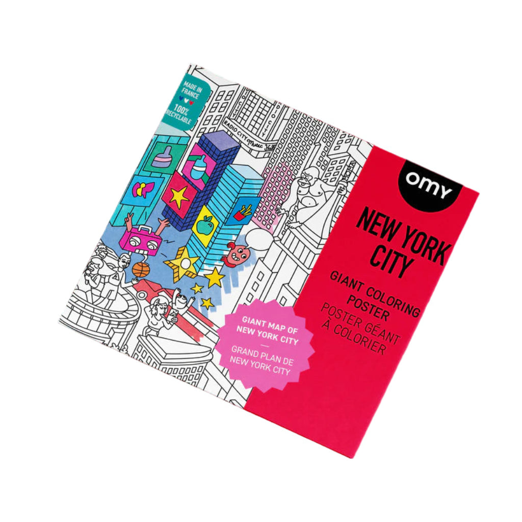 Omy stor plakat til farvelægning, 70 x 100 cm - New York