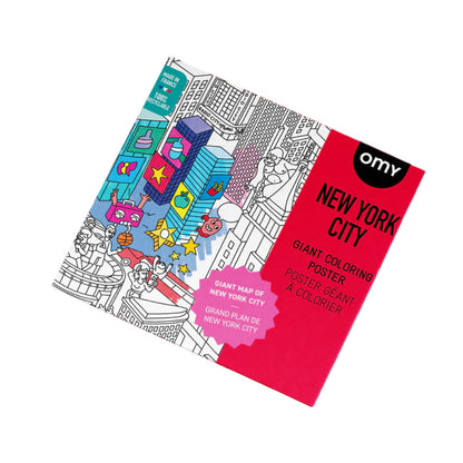Omy stor plakat til farvelægning, 70 x 100 cm - New York
