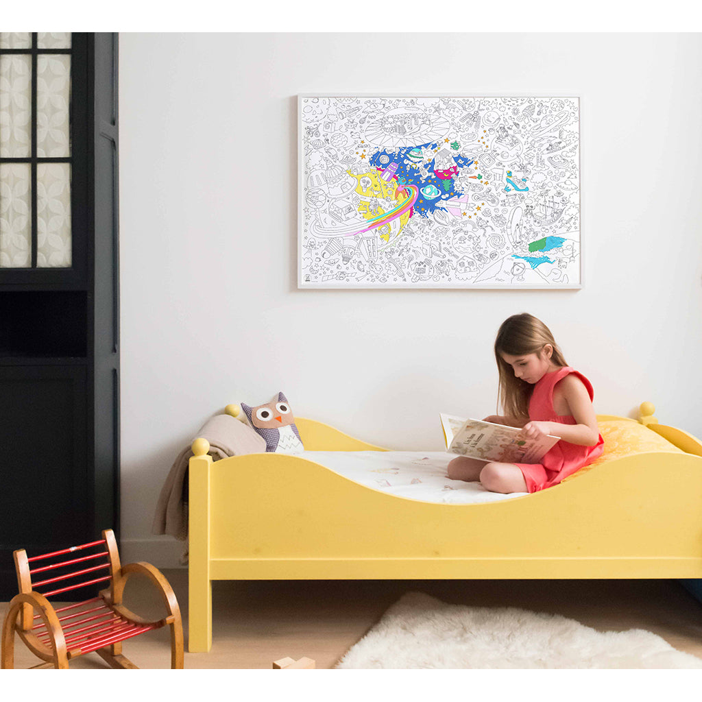 Omy stor färgläggningsplansch, 70 x 100 cm - Cosmos